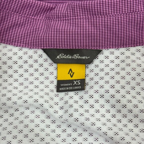 Eddie Bauer Womens XS Purple Button-Up Shirt Dual Chest Pockets Roll Tap Sleeves - Picture 4 of 12